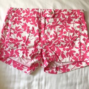 J. Crew factory pink and white shorts